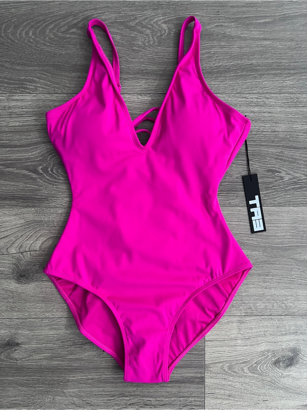 TA3 Plungey One Piece Swimsuit XS SHORT Pink Compression Shapewear Sculpting NWT